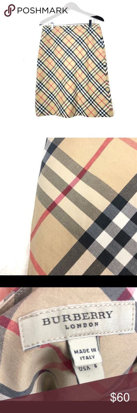burberry plaid pencil skirt